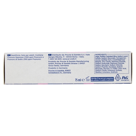 Oral-B Advanced Dentifricio Protezione Sensibilità Sensazione di Comfort 75 ml